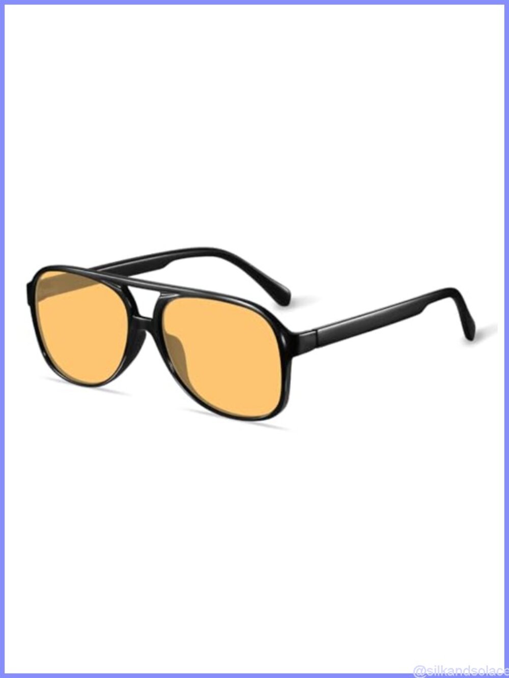 Retro Aviator Sunglasses UV400 Acetate Full Frame Unisex Eyewear